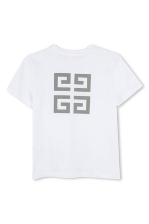 White cotton blend T-shirt GIVENCHY KIDS | H3071810P